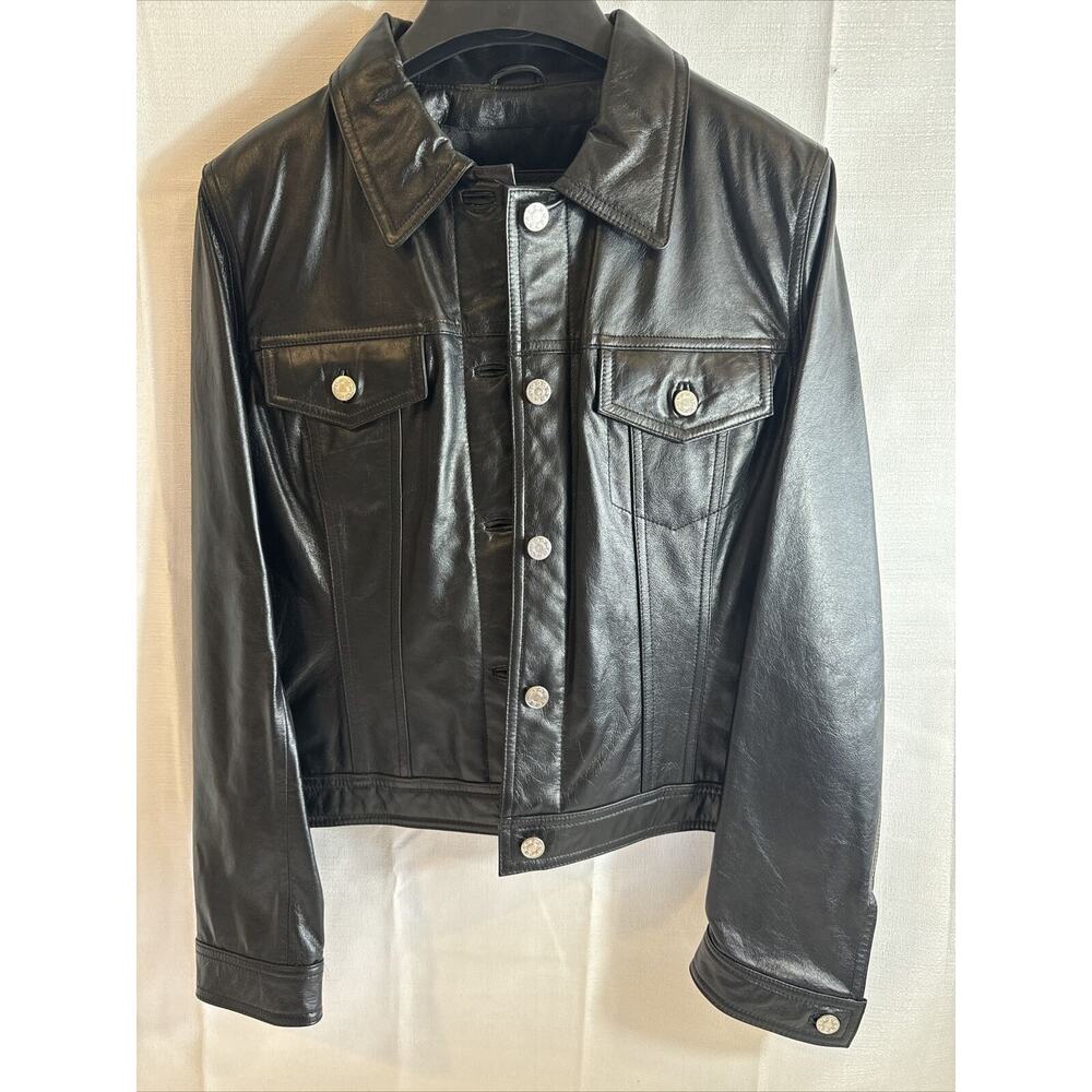 Wilsons leather jacket women's LARGE BLACK NWT
